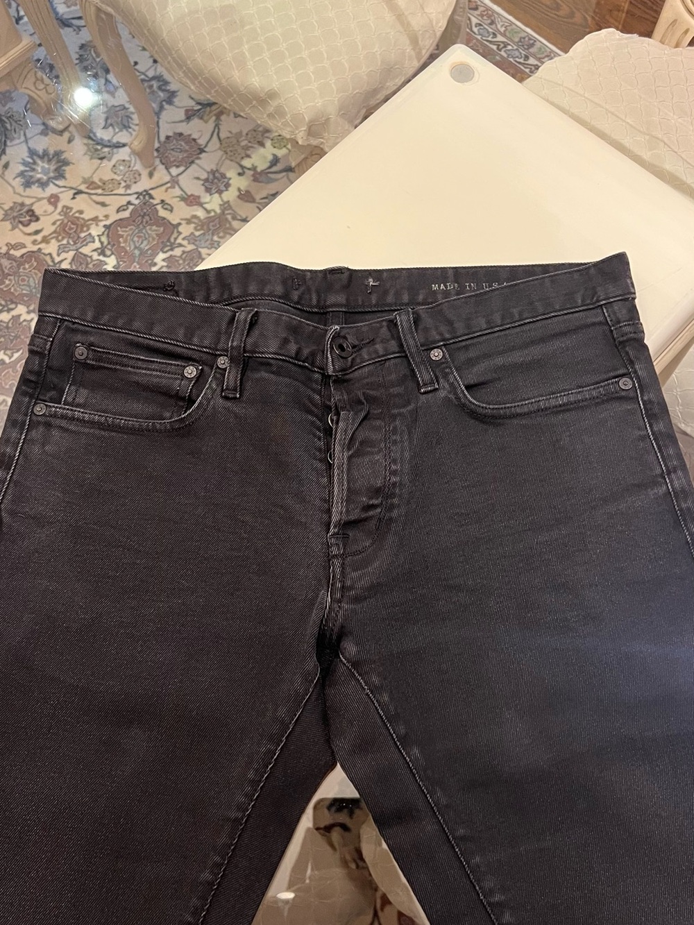 John Varvatos Charcoal Black Skinny Jeans